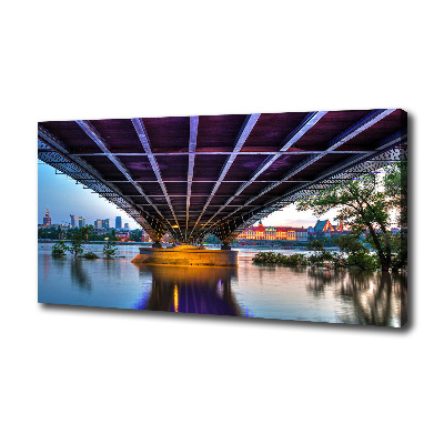 Schilderij op canvas Brug in Warschau