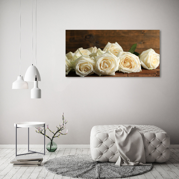 Schilderij op canvas Witte rozen