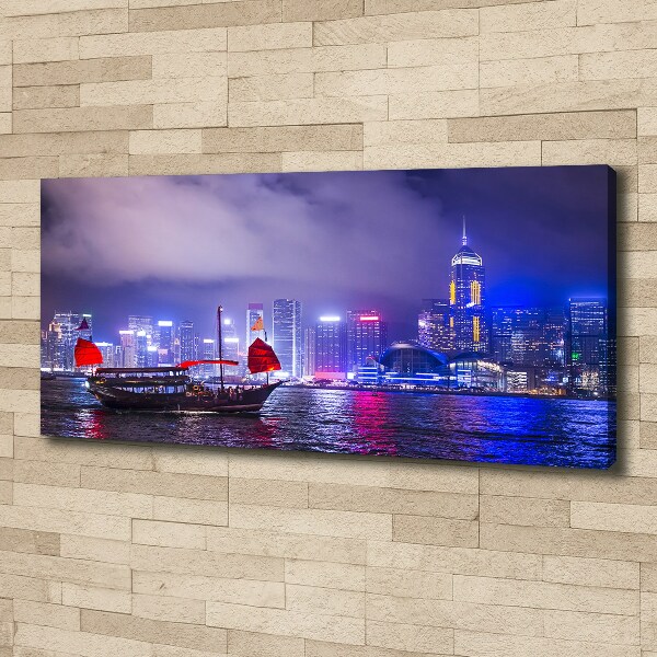 Foto op canvas Hong Kong 's nachts