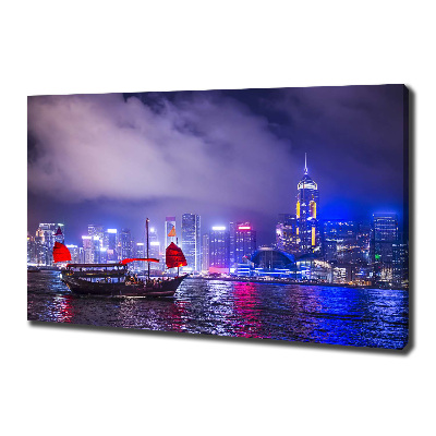 Foto op canvas Hong Kong 's nachts