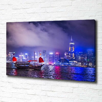 Foto op canvas Hong Kong 's nachts