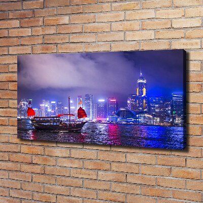 Foto op canvas Hong Kong 's nachts