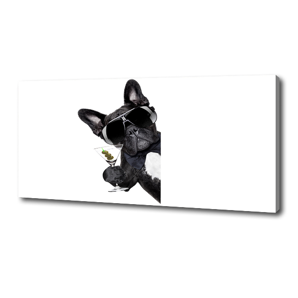 Canvas schilderij Martini Dog