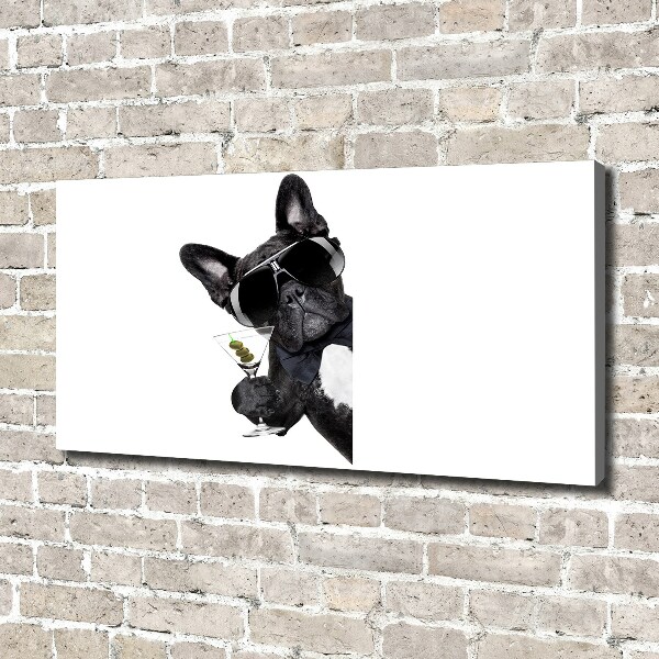 Canvas schilderij Martini Dog