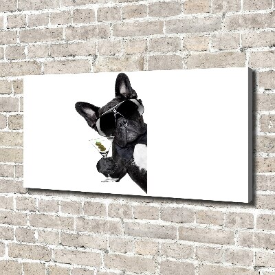 Canvas schilderij Martini Dog