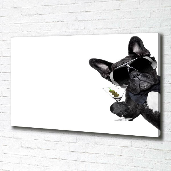 Canvas schilderij Martini Dog