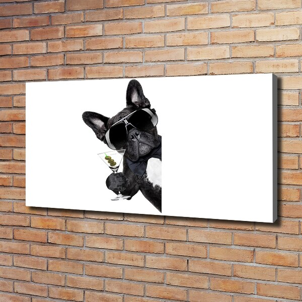 Canvas schilderij Martini Dog