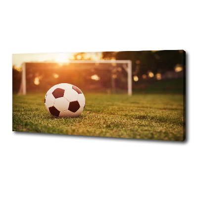 Foto canvas De bal op het veld