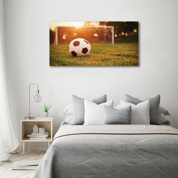 Foto canvas De bal op het veld