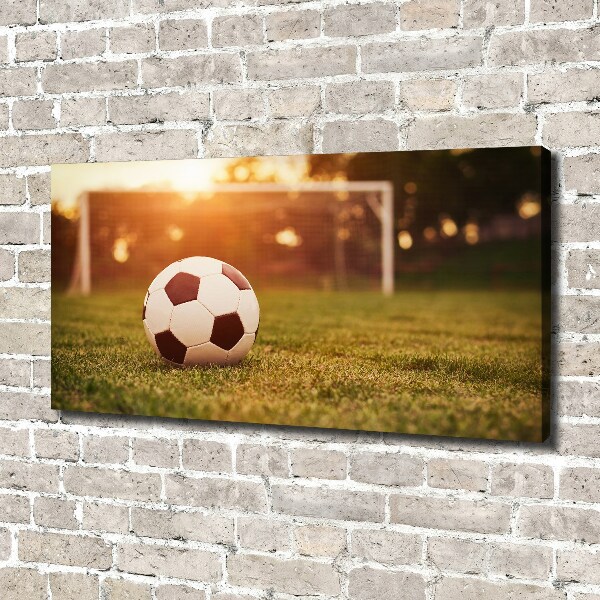 Foto canvas De bal op het veld
