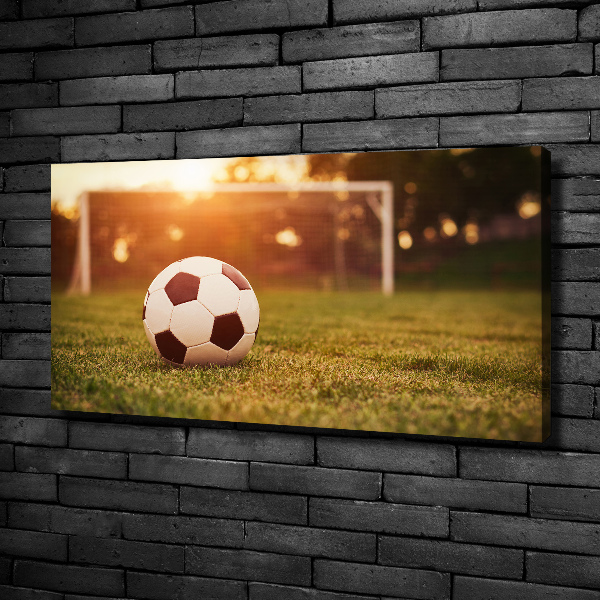 Foto canvas De bal op het veld