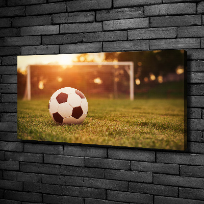 Foto canvas De bal op het veld