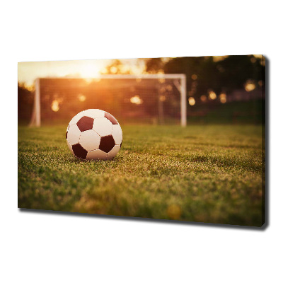 Foto canvas De bal op het veld