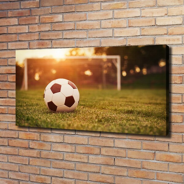 Foto canvas De bal op het veld