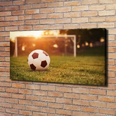 Foto canvas De bal op het veld