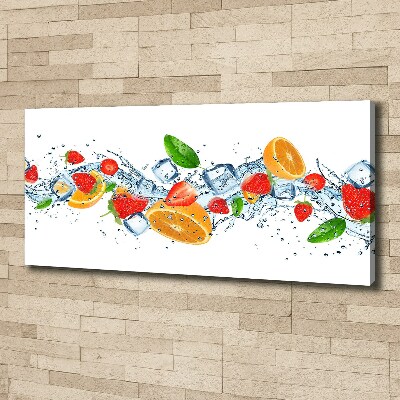 Schilderij op canvas Fruit met ijs