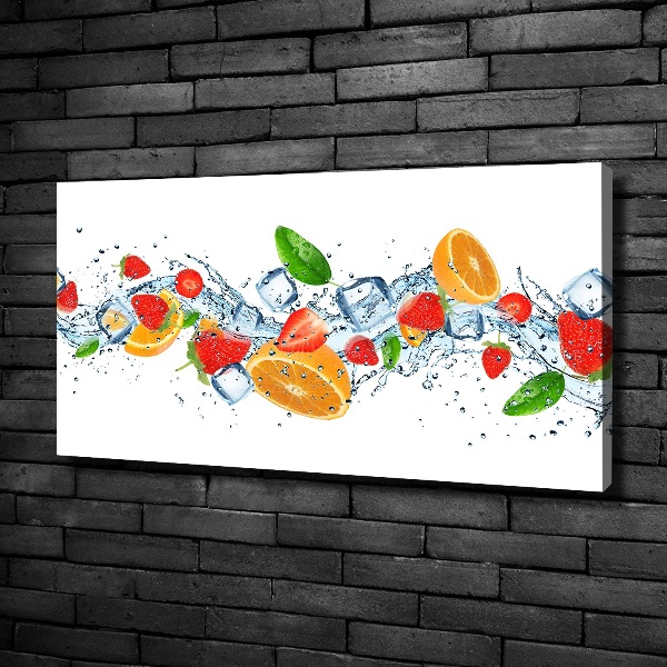 Schilderij op canvas Fruit met ijs