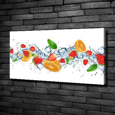 Schilderij op canvas Fruit met ijs