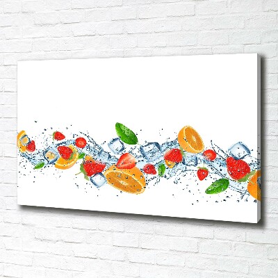 Schilderij op canvas Fruit met ijs
