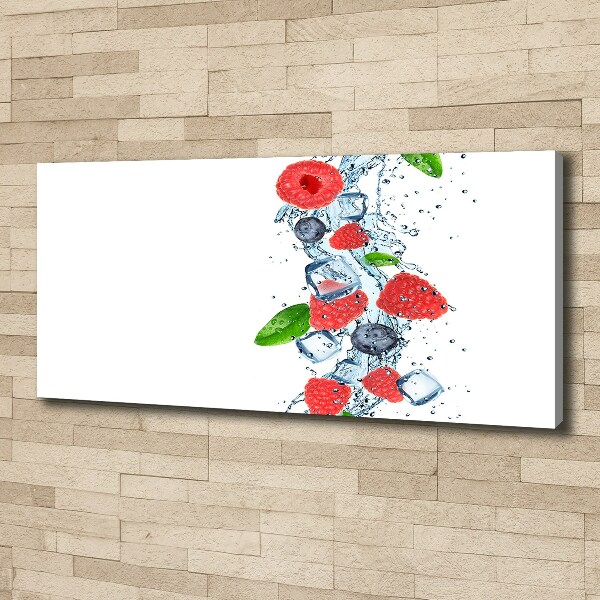 Foto canvas Bosvruchten met ijs