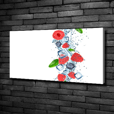 Foto canvas Bosvruchten met ijs