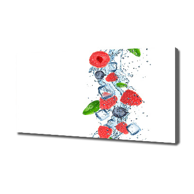 Foto canvas Bosvruchten met ijs