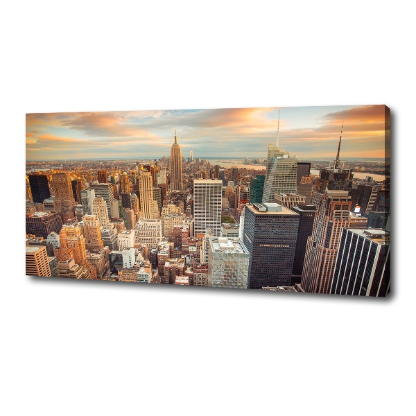 Canvas schilderij New York vanuit vogelperspectief