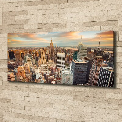 Canvas schilderij New York vanuit vogelperspectief