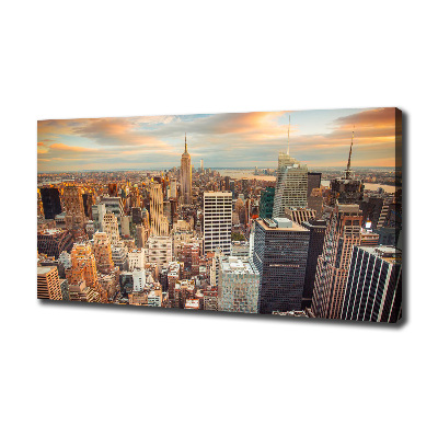 Canvas schilderij New York vanuit vogelperspectief