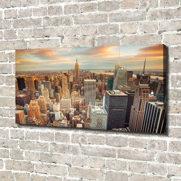 Canvas schilderij New York vanuit vogelperspectief