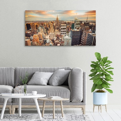 Canvas schilderij New York vanuit vogelperspectief