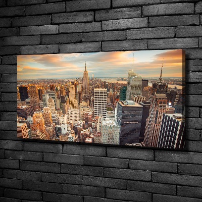Canvas schilderij New York vanuit vogelperspectief