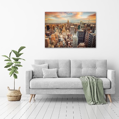 Canvas schilderij New York vanuit vogelperspectief