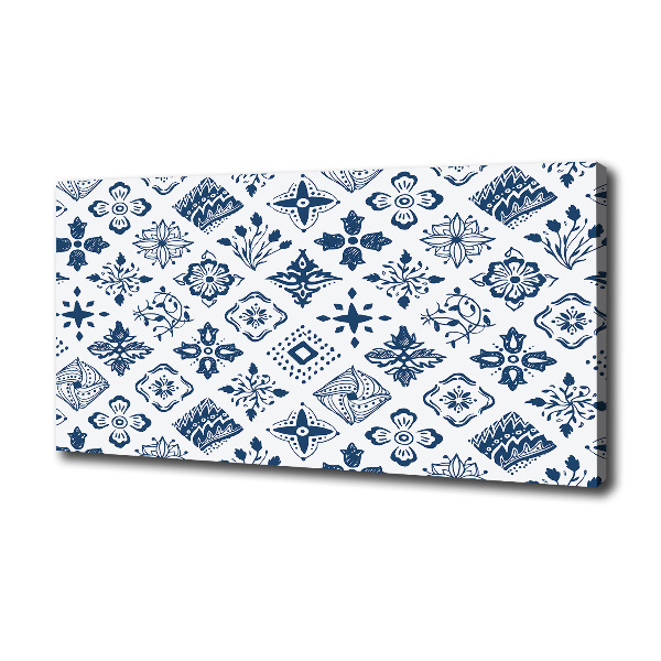 Foto canvas Bloemenpatroon