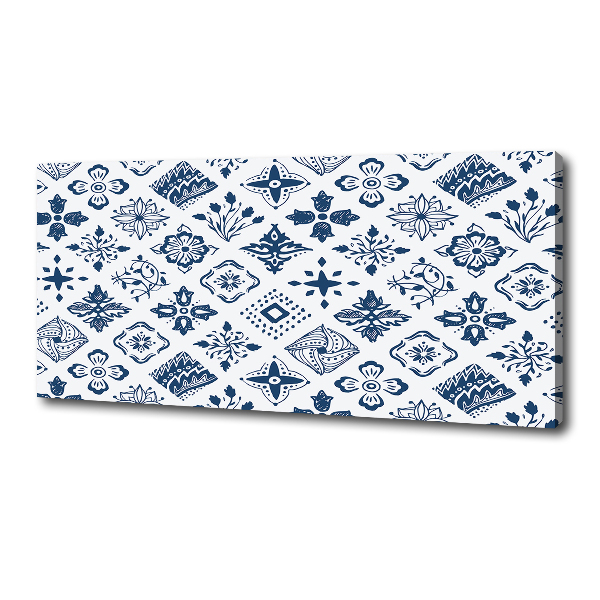 Foto canvas Bloemenpatroon