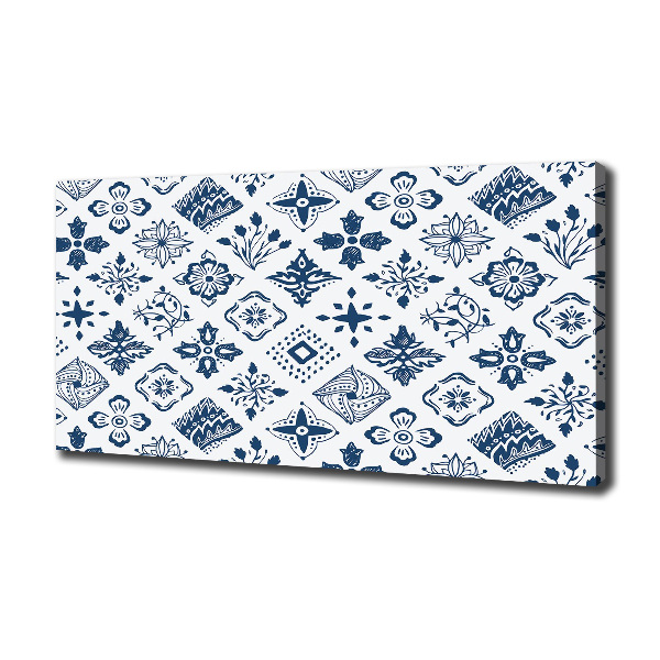 Foto canvas Bloemenpatroon