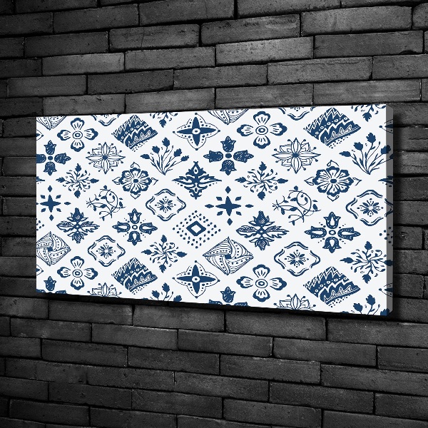 Foto canvas Bloemenpatroon