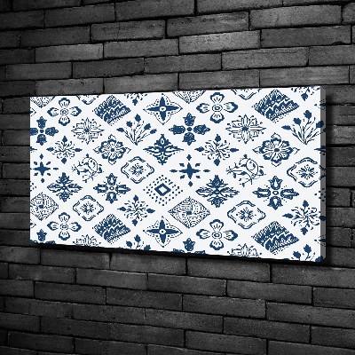 Foto canvas Bloemenpatroon