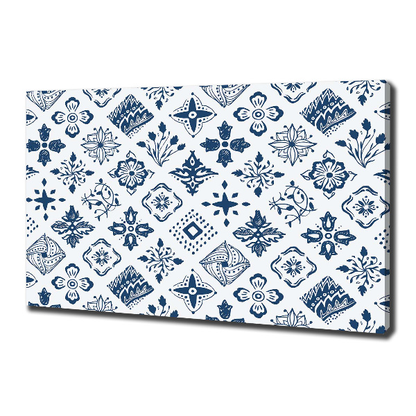 Foto canvas Bloemenpatroon