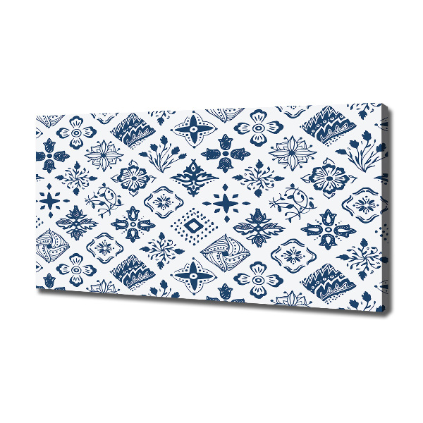 Foto canvas Bloemenpatroon