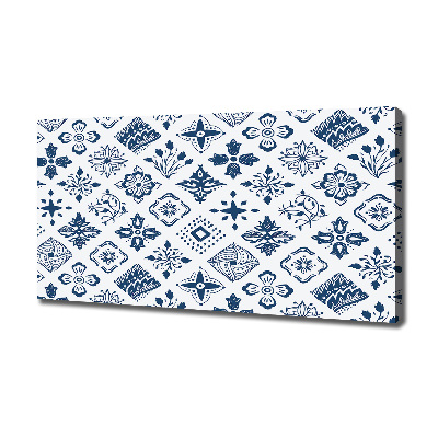 Foto canvas Bloemenpatroon