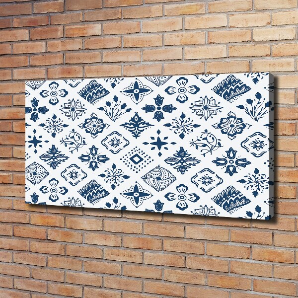 Foto canvas Bloemenpatroon