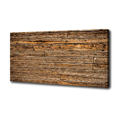 Canvas foto Houten muur