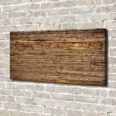 Canvas foto Houten muur