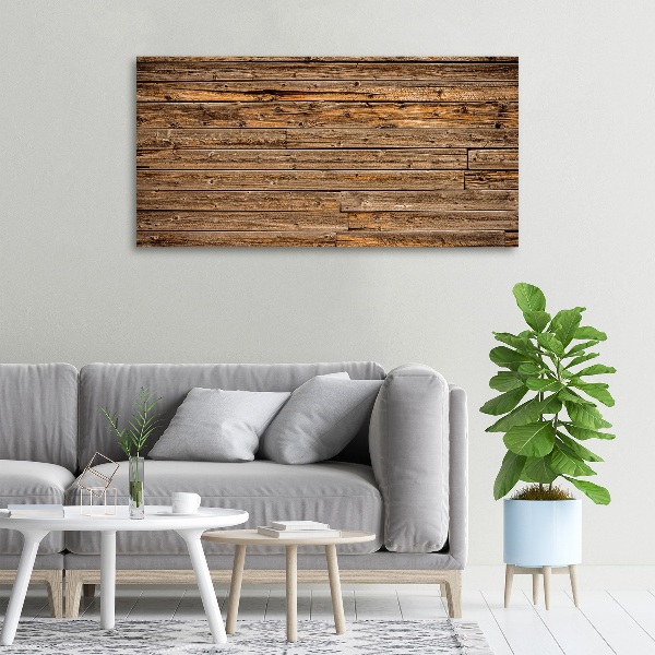 Canvas foto Houten muur