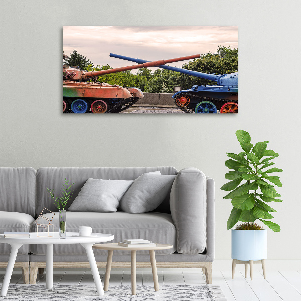 Foto canvas Twee tanks
