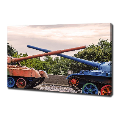 Foto canvas Twee tanks