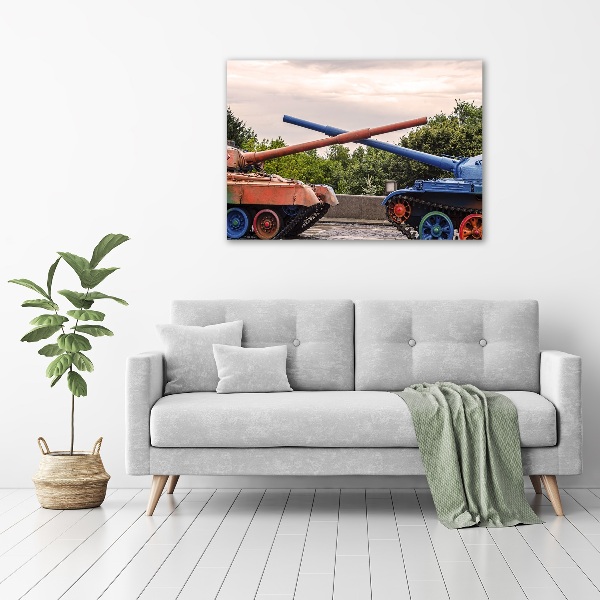 Foto canvas Twee tanks