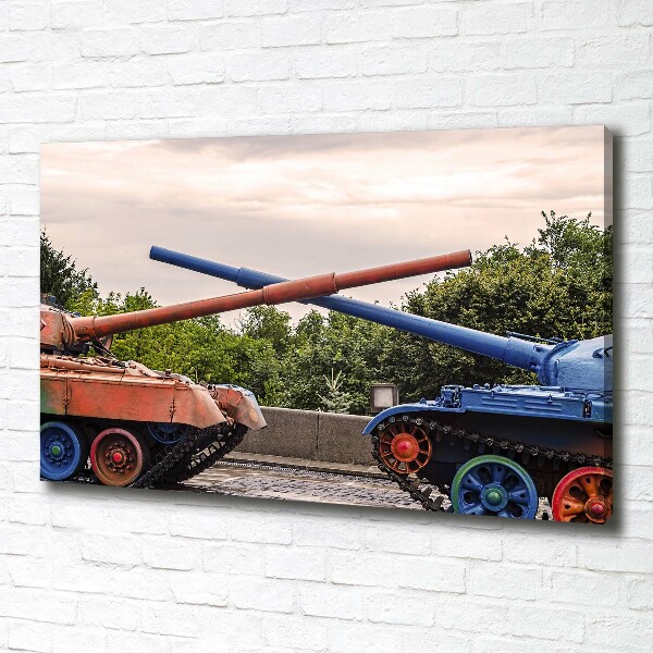 Foto canvas Twee tanks