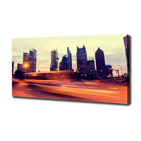 Canvas foto Shanghai 's nachts